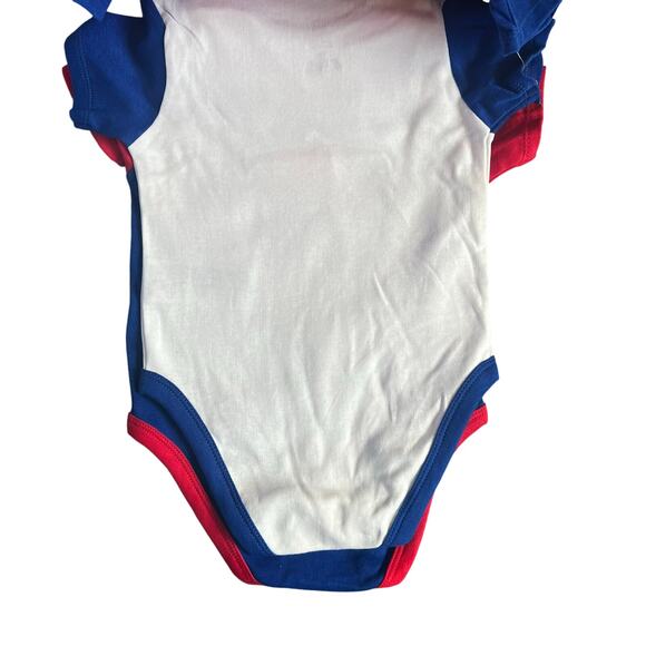 Buffalo Bills NFL Three Creepers One Piece Bodysuits 18 Months Red White Blue - Picture 6 of 11